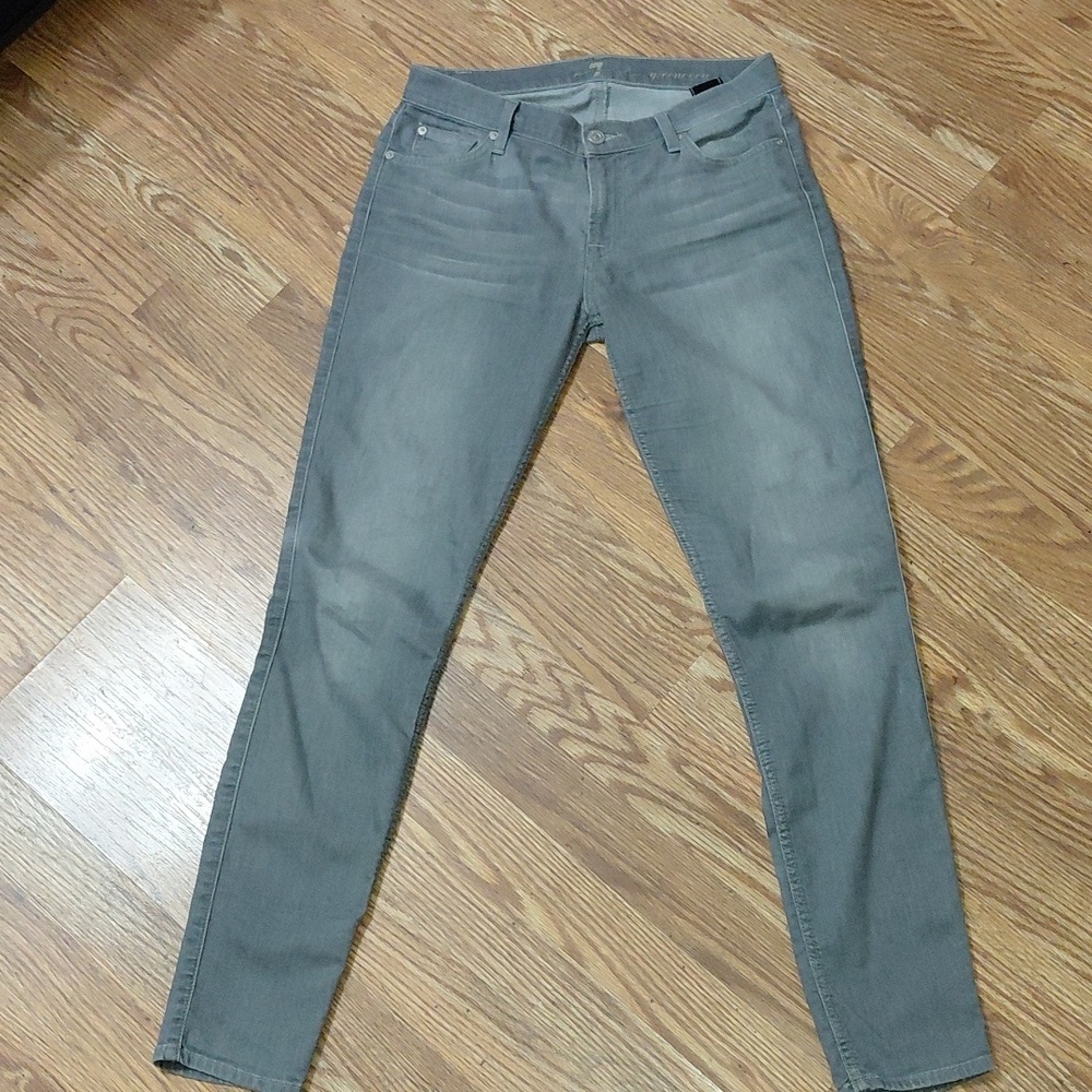 7 for All Mankind Gray Gwenevere Jeans Size 28 Skinny Jeans